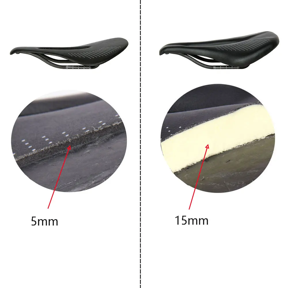Neuer 89g EVA Carbon Fahrradsattel Komfortabler Ultraleichter MTB-Sattel 7x7mm Rennfahrrad Montage 240*143MM – Detail 5