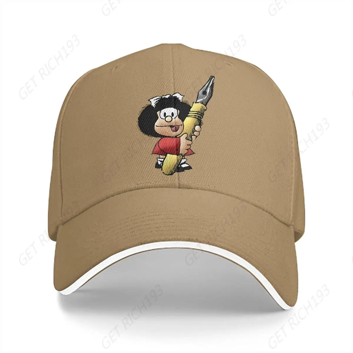 

Quino Cute Baseball Caps Peaked Cap Mafalda Cartoon Sun Shade Hats For Men Women