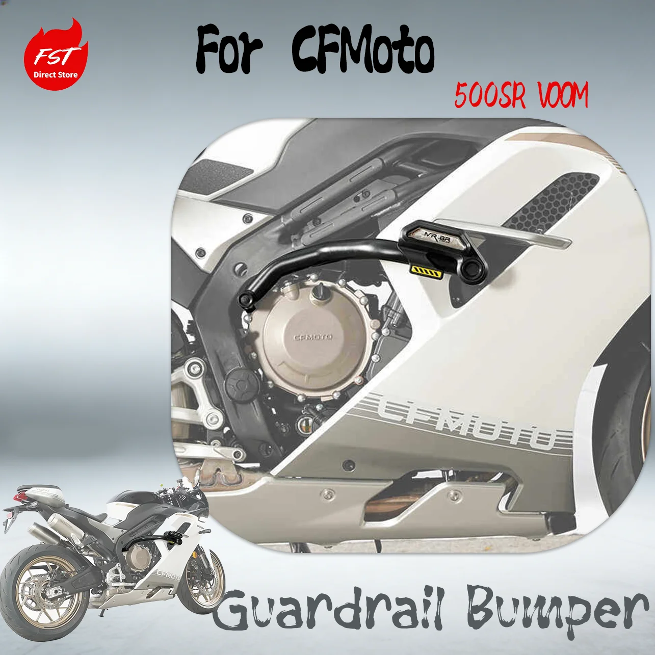 For CFMoto 500SR VOOM Crash Bar Bumper Anti-Fall Sliders Racing Engine Guard Motorcycle Modified Parts