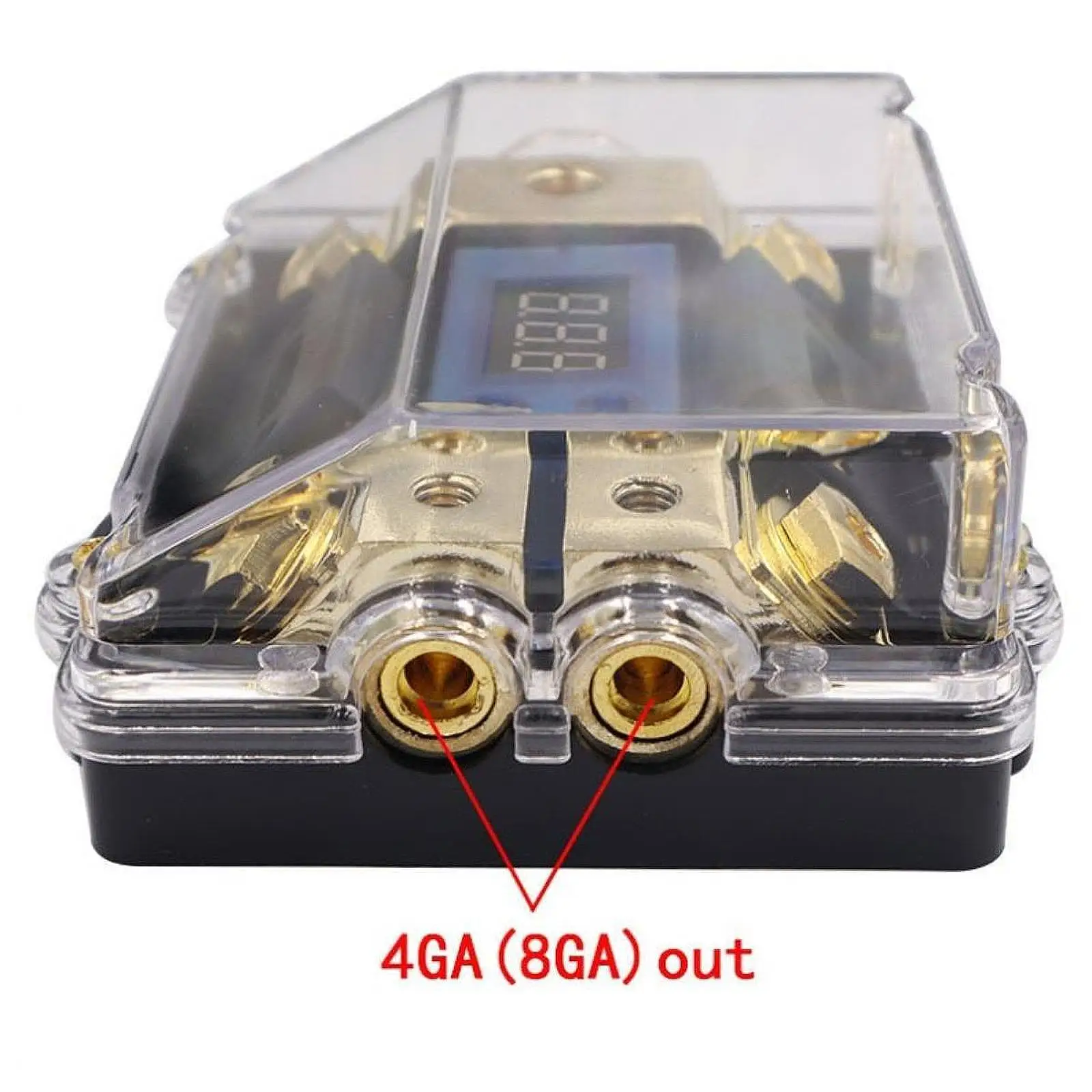 Car Audio Digital LED Voltage Display 1 in 2 Out Automotive Component Audio Part