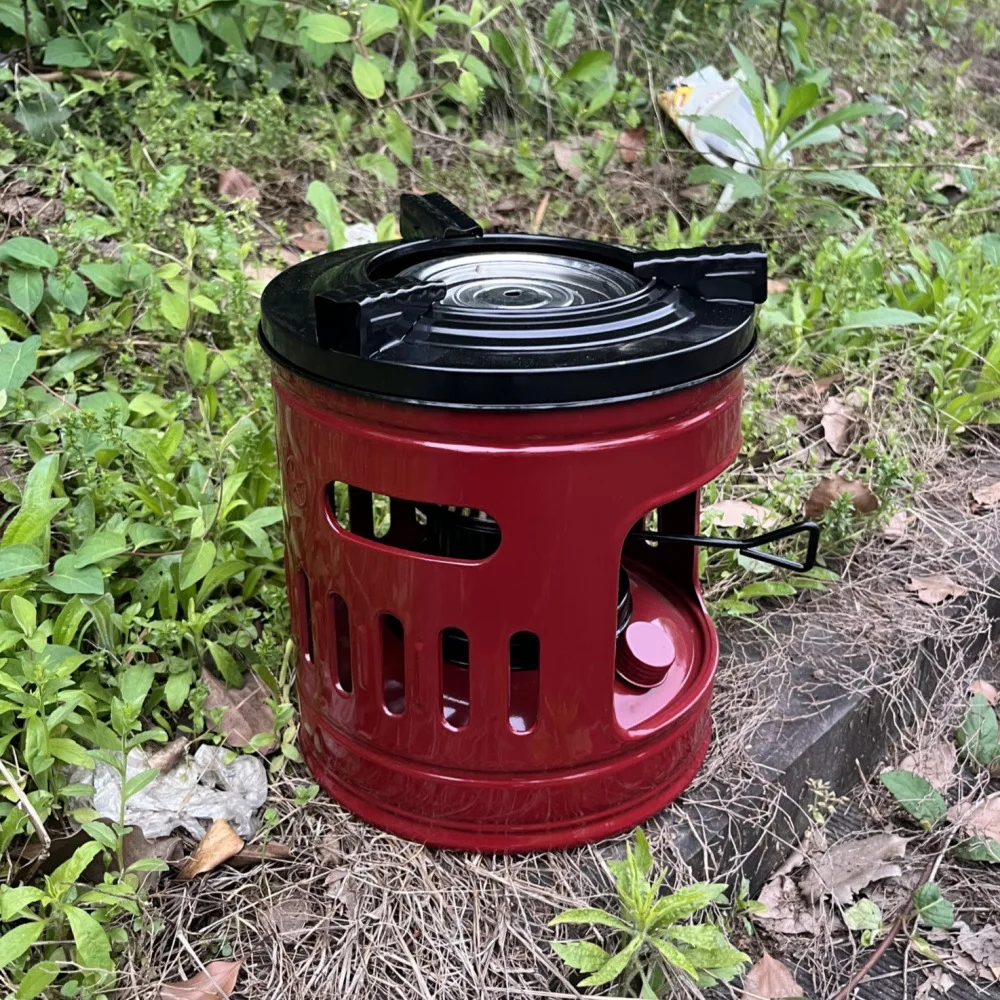 Estufa de queroseno resistente al viento, diseño de 10 mechas, estufa de Camping de hierro portátil de 15L, equipo de cocina al aire libre para senderismo y Picnic