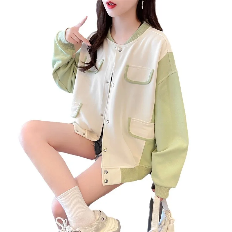 Damessweatshirts Oversize Lange mouw Rood V-hals Splitsen Persoonlijkheid Kaploos Micro Minimalistisch Geruit Dames Paar Slank