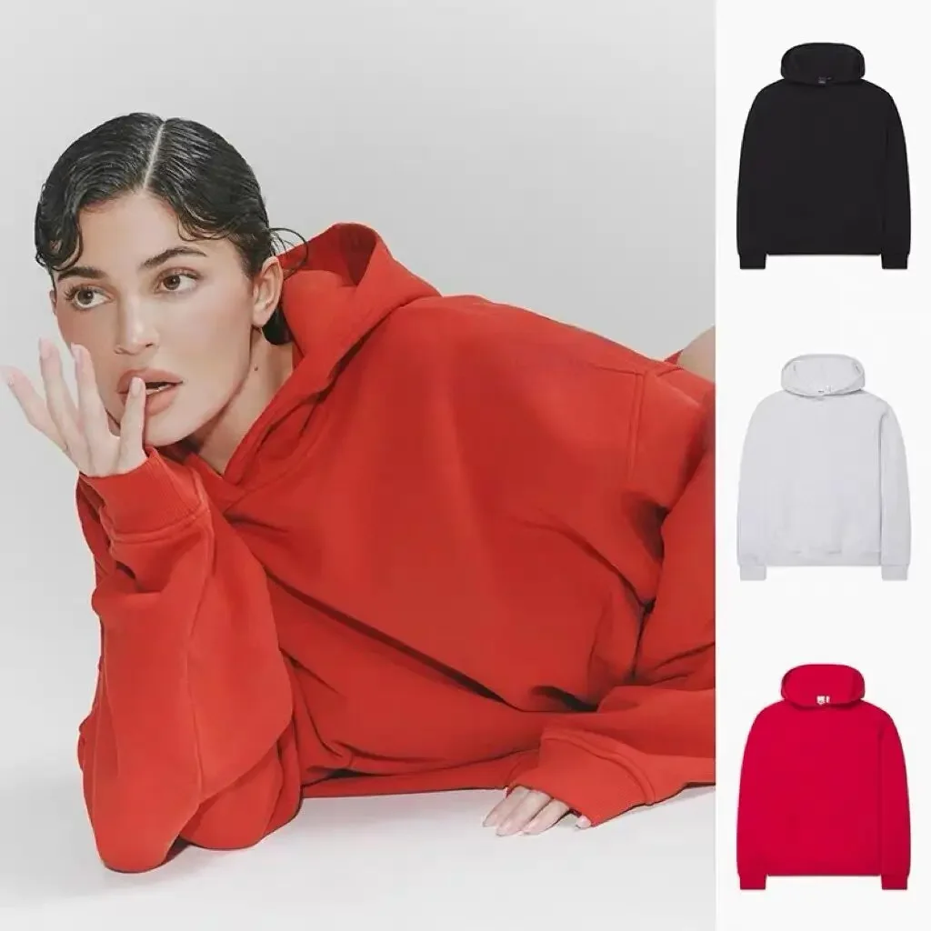 Kylie jenner khy-Sudadera con capucha de algodón para mujer, suéter informal suelto, jersey de lana cálido, artículos de moda, Top, Otoño e Invierno