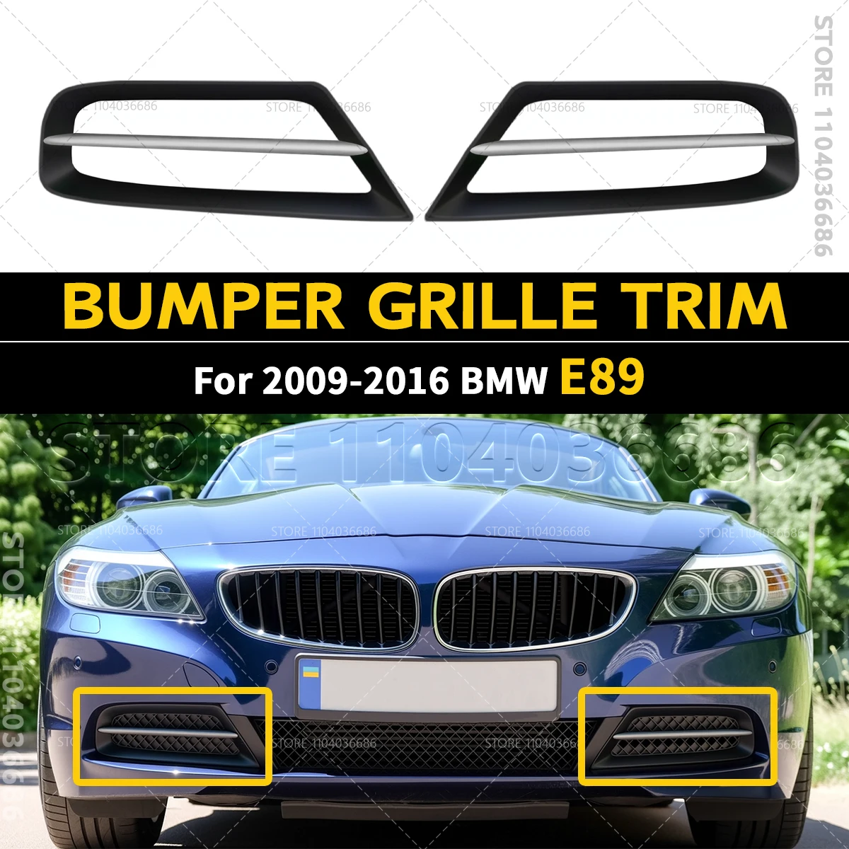 

Для 2009-2016 E89 BMW Z4 28i 30i передний бампер, нижняя решетка, накладка 51117203793 51117203794 51117203795 51117203796
