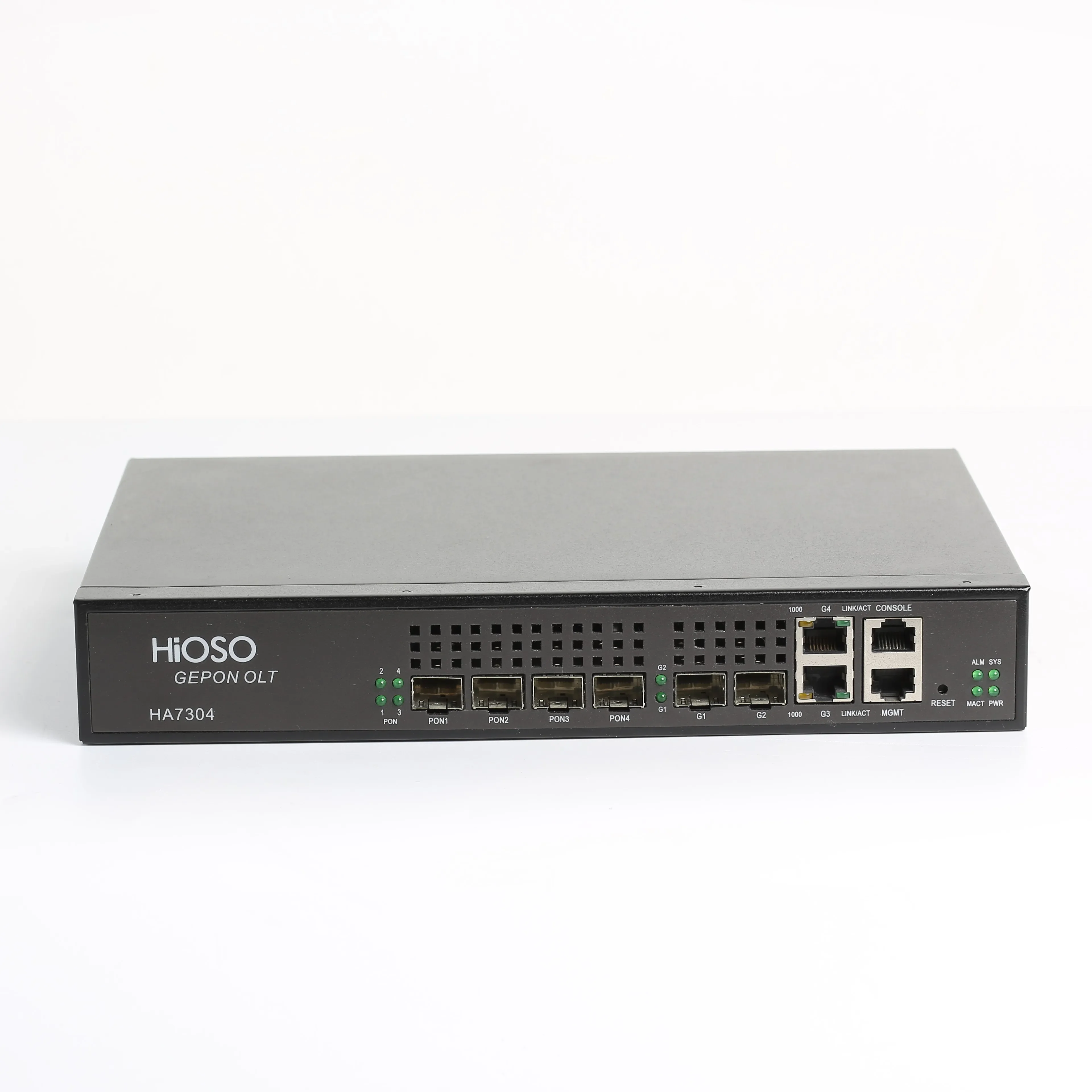 hioso fiber optical equipment mini 4 ports olt without SFP Modules