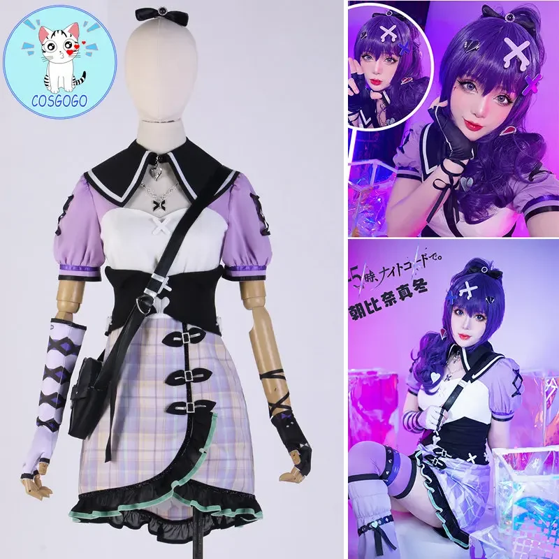 COSGOGO Project Sekai Colorful Stage Feat 25:00 At Nightcord Asahina Mafuyu Cosplay Costumes Halloween Women Outfits Anime Dress