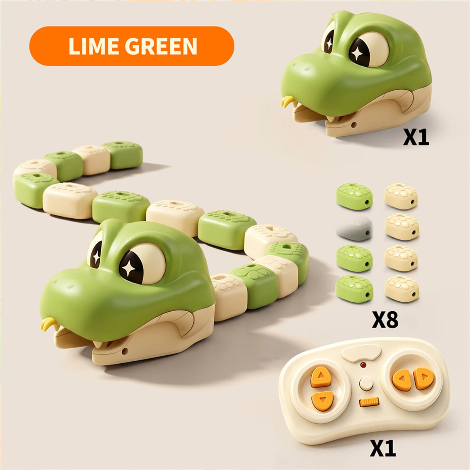 Magnetic Snake Game Eating Itself with Sound & Light Remote Control Magnetic Snake Blocks Two Player Interactive Family Game