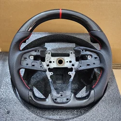 Hydro-Dip Carbon Fiber Look Steering Wheel For Honda Civic FC FK8 Type R North America Spec 2016β2021