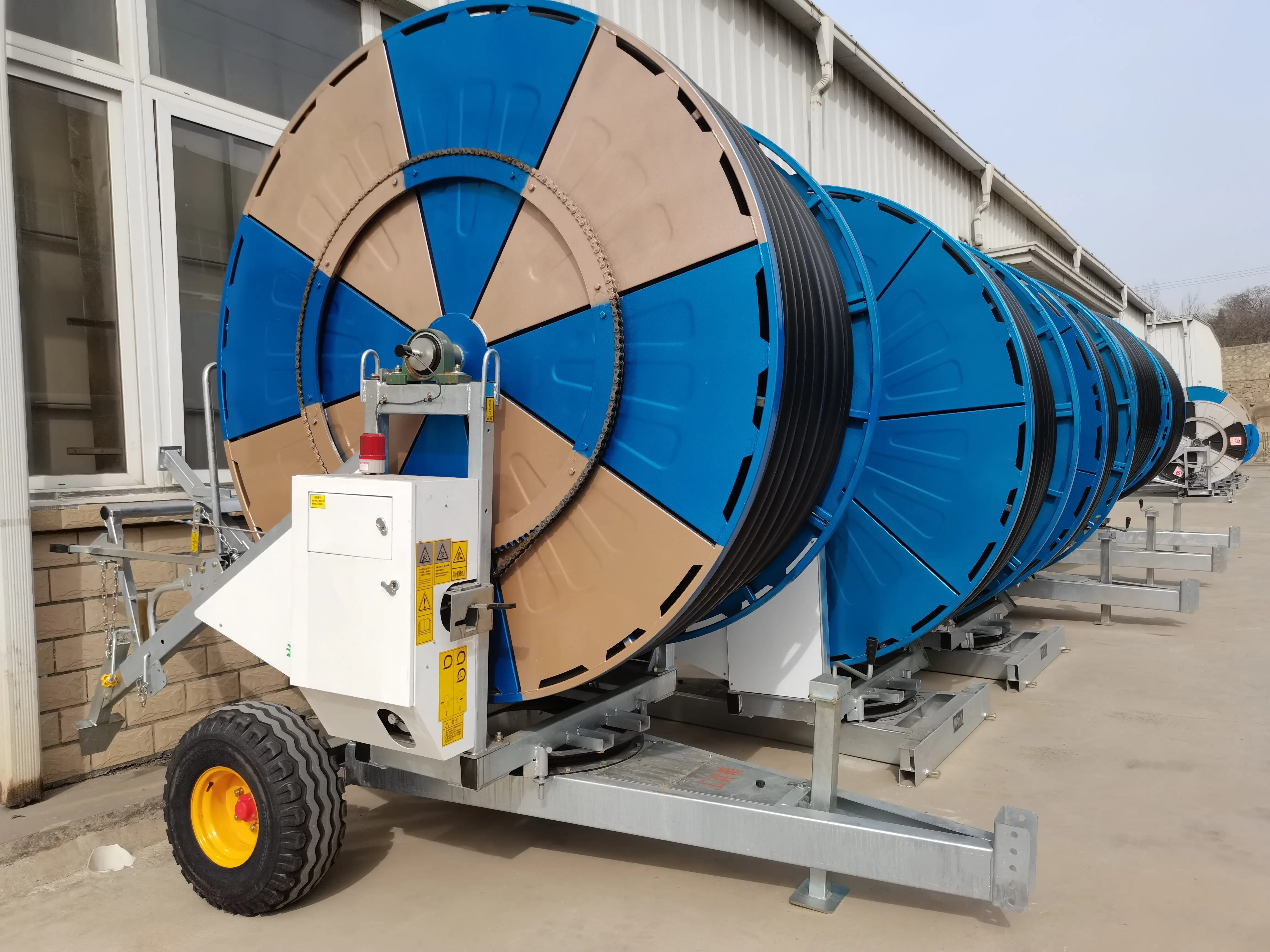 JP90-300 New Type Agriculture Traveling Rain Gun Hose Reel  Irrigation System for Farm
