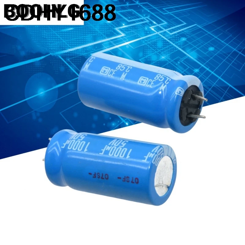 5PCS 1000UF 50V 발열 사운드 커패시터 50V 1000UF 12.5X25 M 스카이 블루