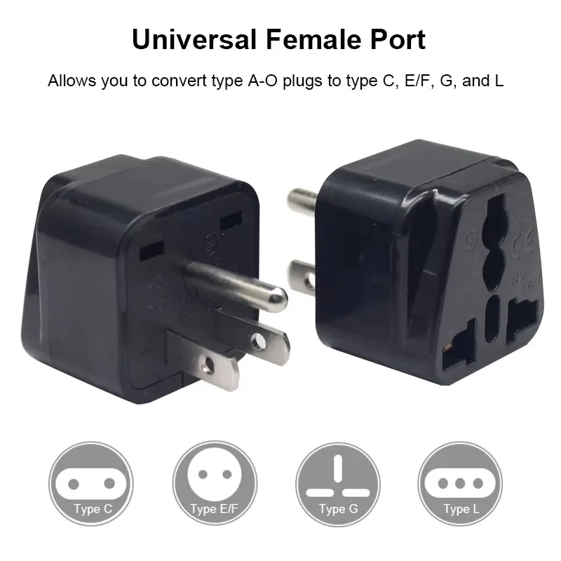 WD Universal Travel Adapter UK US EU Brazil Power plug British Maldives Italy Switzerland Type B C E F G J L Converter