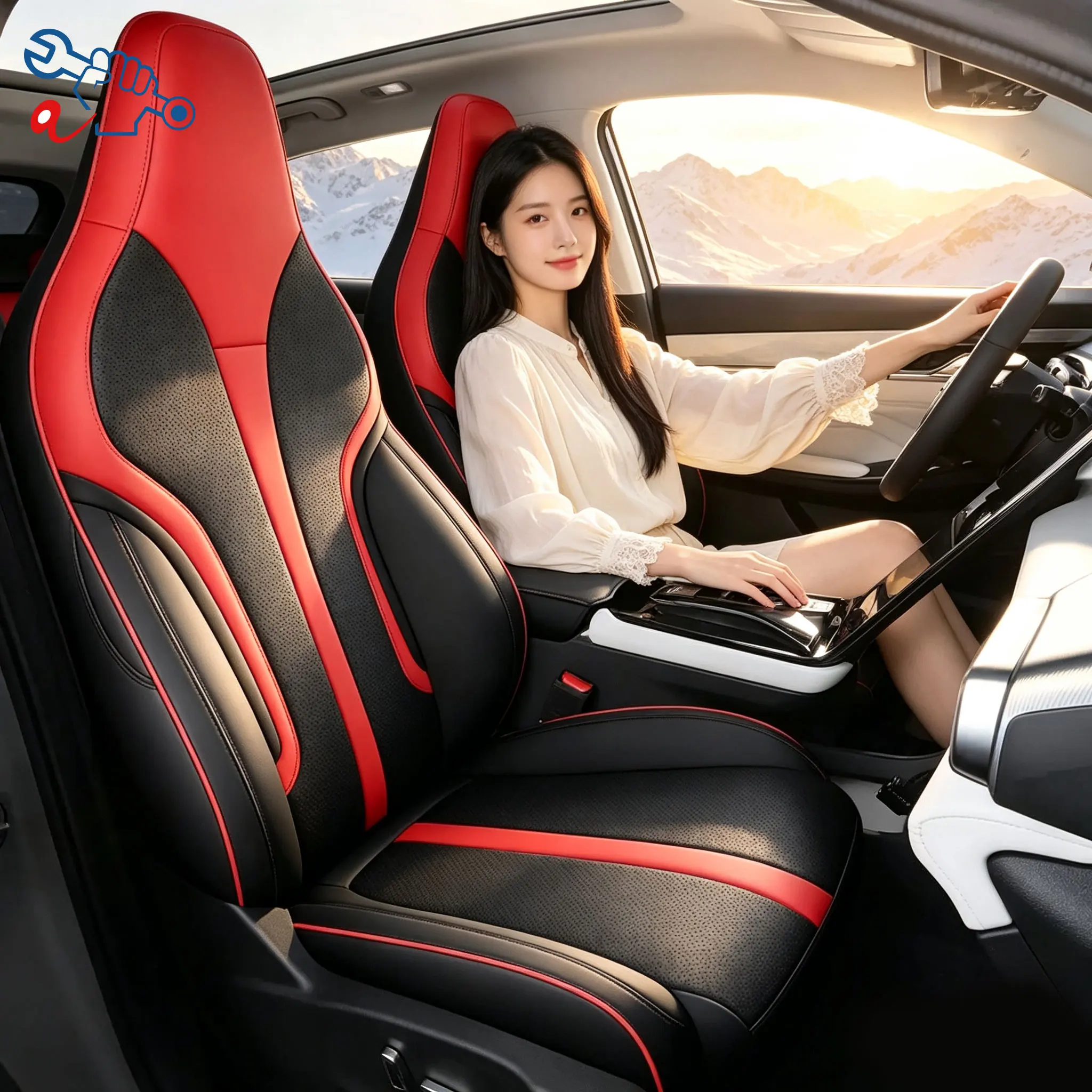 Left‑Drive Car Seat Cover For Dongfeng MAGE 2023‑2025 All‑Weather Auto Seat Cushion Modified Interior Full Surround Seat