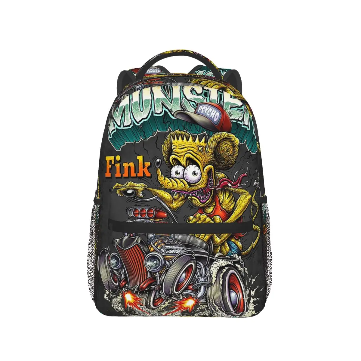 

Monster Rat Fink Dragster Hotrod Рюкзак Лидер продаж Рюкзак большой емкости Детская сумка для книг Школьная сумка Сумки на плечо для мужчин и женщин