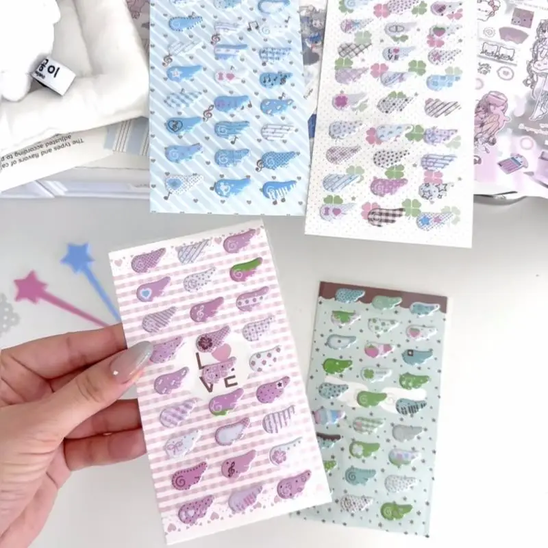 

1Piece Cute 3D Bubble Wings Y2K Sticker For Phone CCD Camera Sweet Luggage Journal Sticker Tablet Decoration Sticker Retro Gift