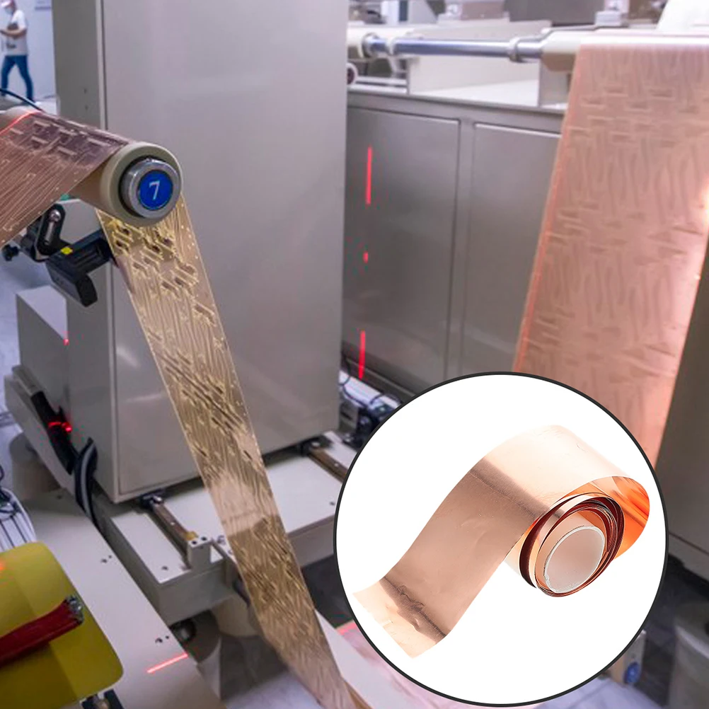 

Pure Copper Foil Sheet High Conductivity Flexible Bendable Adhesive Metal Plate For Electrical Diy Projects Soldering Repairs