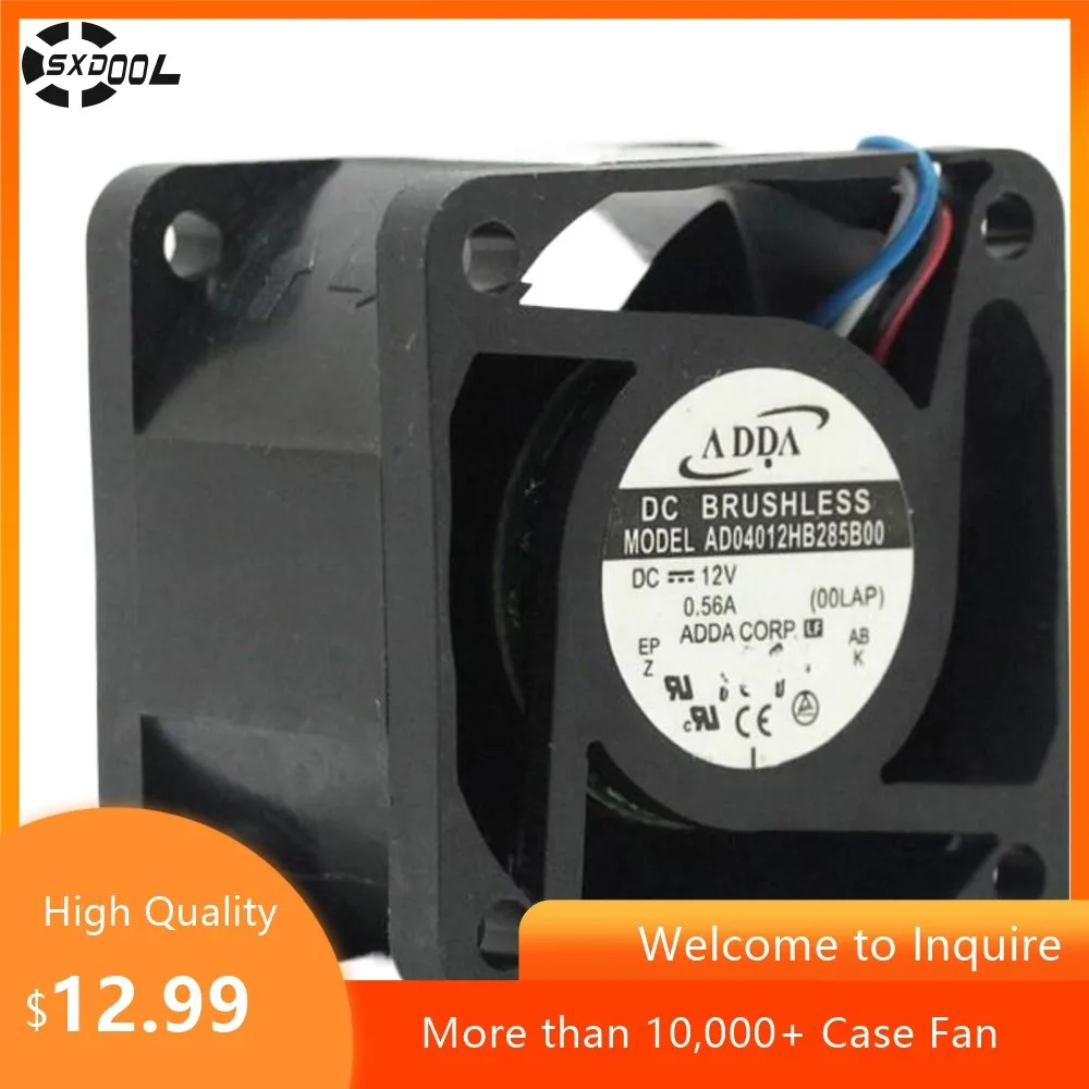 40mm X 28mm High Speed Axial Fan for ADDA AD04012HB285B00 12V 0.56A Dual Ball Bearing Server Cooling