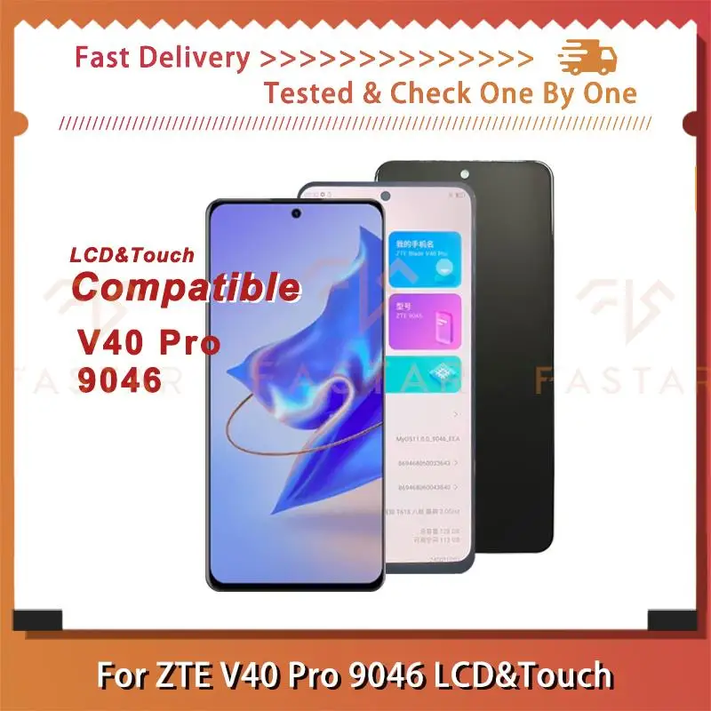 

V40 Pro 6.67"Amoled For ZTE Blade V40 Pro 9046 LCD Display Touch Digitizer Assembly Replacement phone Screen zte v40pro lcd