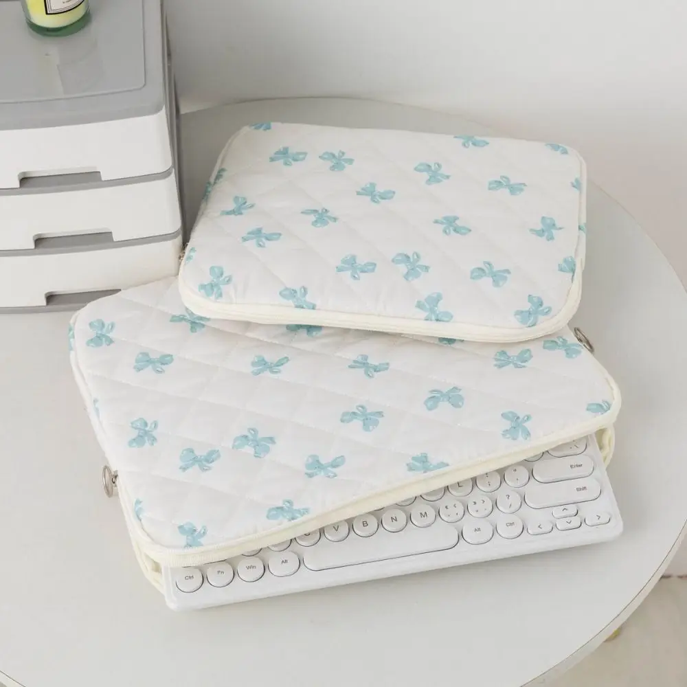 Bowknot Pattern Laptop Sleeve Case Shockproof 11/13/15 inch Notebook Cover Ultra Thin Large Capacity Tablet Protective Pouch