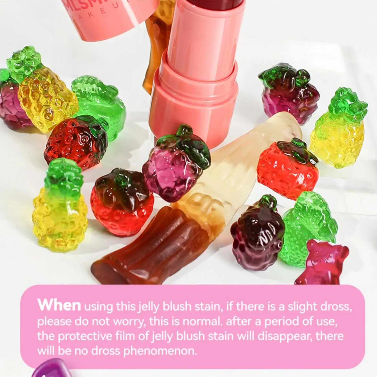 Women Brightening Face Blush Stick 2PCS Jelly Set Purple Lip Cheek Makeup Cosmetics Beauty Health