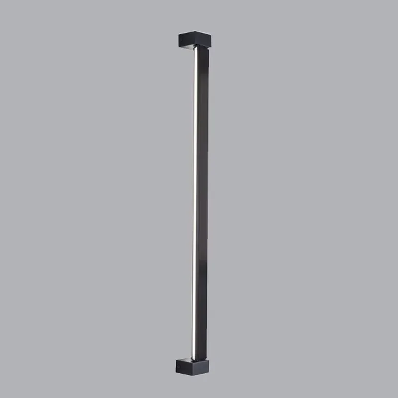 Modern Linear LED Wall Lamp Contemporary Black Aluminum Strip Light for Home Office Decorative Lighting Fixture Dimmable
