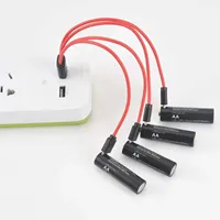 Soshine 1.5V USB 3500mWh Rechargeable Lithium Battery AA Batteries with USB 4-in-1 Cable for Machine Camera Smoke Detector Game