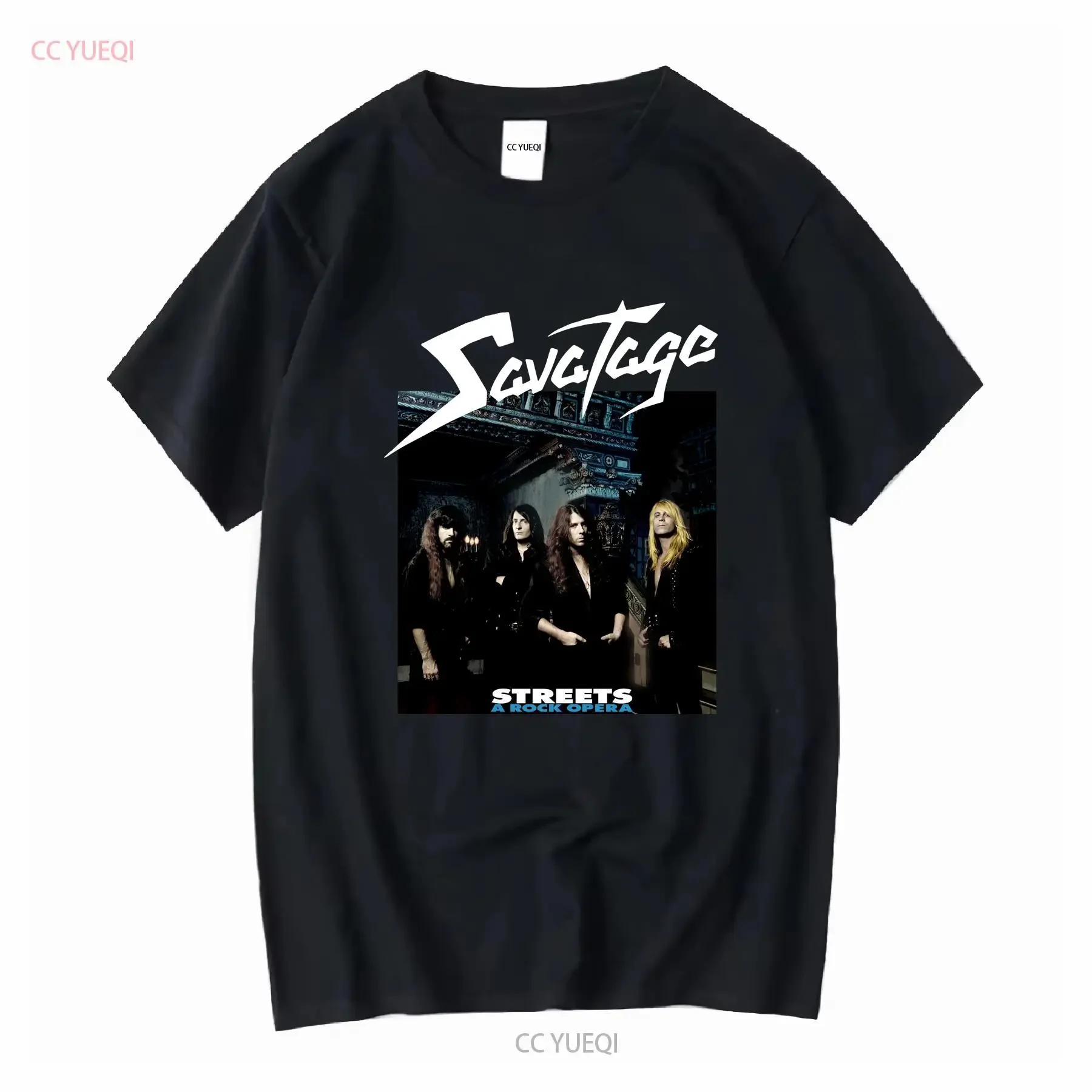 Raro SAVATAGE STREETS A ROCK OPERA T Shirt Preto S a 5XL Para Fãs K2601 vintage Lavado Versátil Elegante homme streetwear