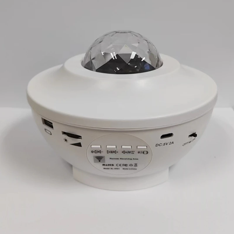 USB Remote Control Bluetooth Starry Sky Music Projection Water Pattern Laser Light Christmas LED Night Light