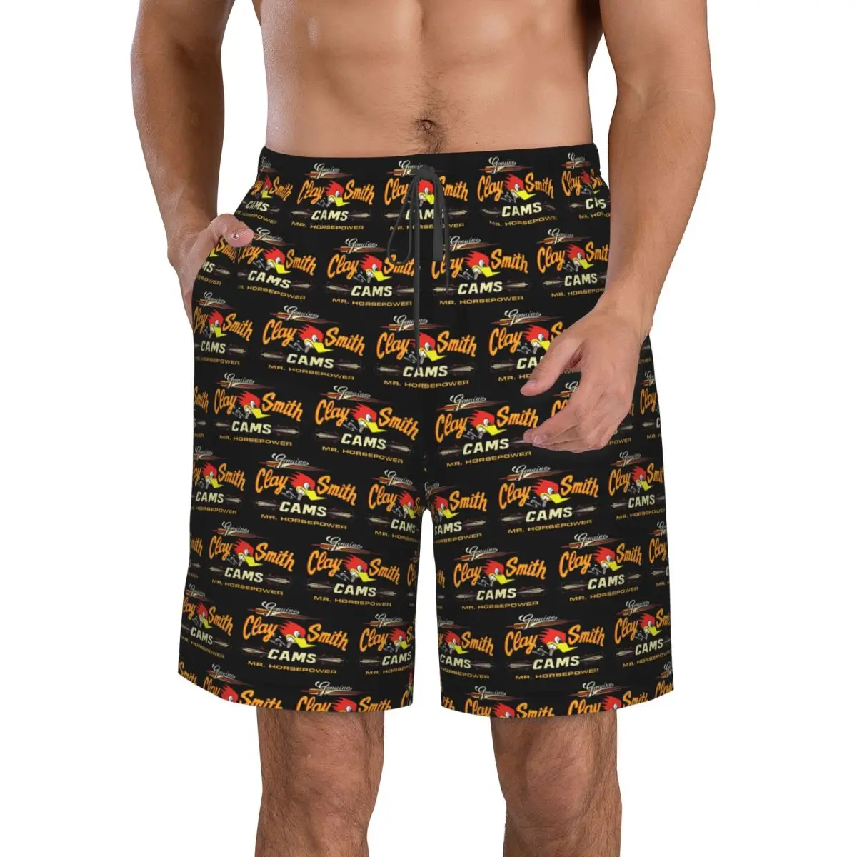

Made In The USA Street Mr.Horsepower Clay Smith Cams Trunks Beach Board Shorts Casual Quick Dry Swimming Summer Men Pants
