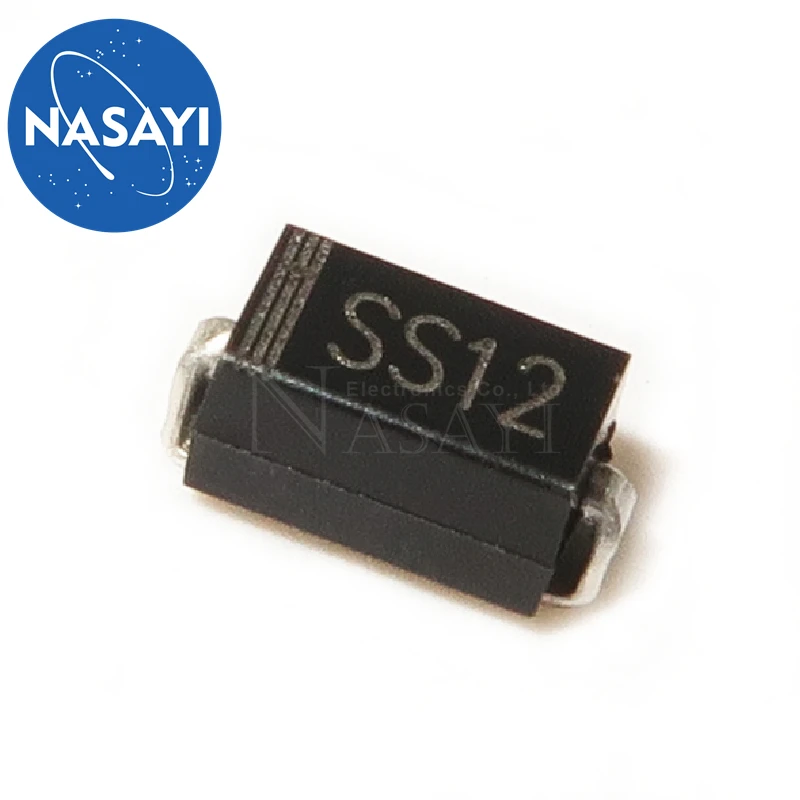 100pcs/lot SMA 1N5817 1A 20V IN5817 Schottky diode SS12 In Stock