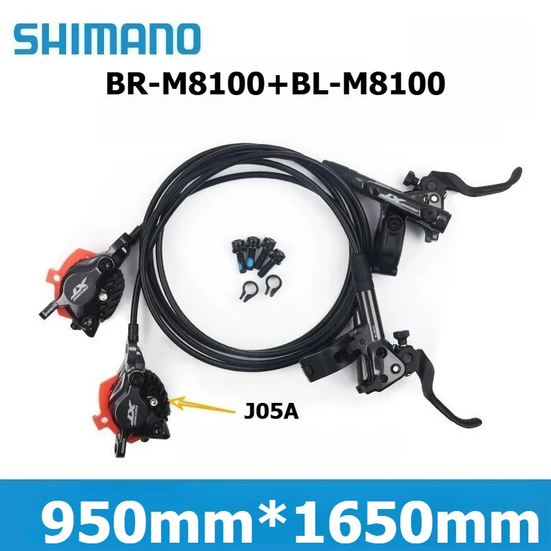 

SHIMANO M8100 Гидравлический дисковый тормоз, смола, термосизопасирующая передняя часть (левая) 950 мм, задний шланг (правый), шланг 1650 мм