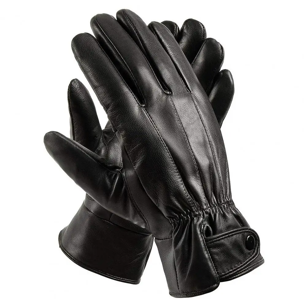 gants-de-protection-durables-gants-de-cyclisme-d'hiver-pour-hommes-et-femmes-gants-de-conduite-en-similicuir-noir-doublure-polaire-chaude-pour-hommes