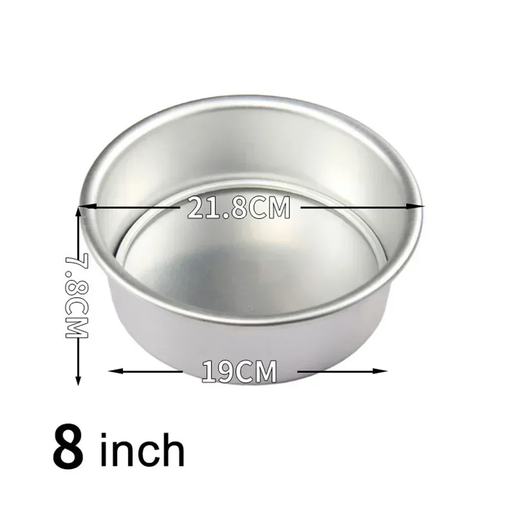 2/4/6/8/10 pollici Stampo per torta in chiffon di alluminio Antiaderente Torta per alimenti Pan Torta rotonda fai da te Bakeware Cucina di casa Cottura della torta Stampo Pan