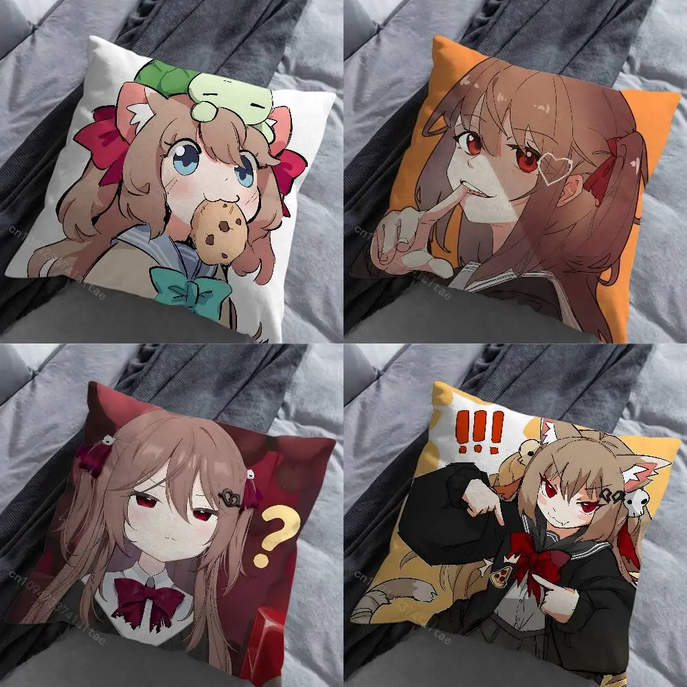 

N-Neuro Sama Vtuber Various Sizes Square Pillow Case For Car Home Bedchamber Decor Birthday Gift