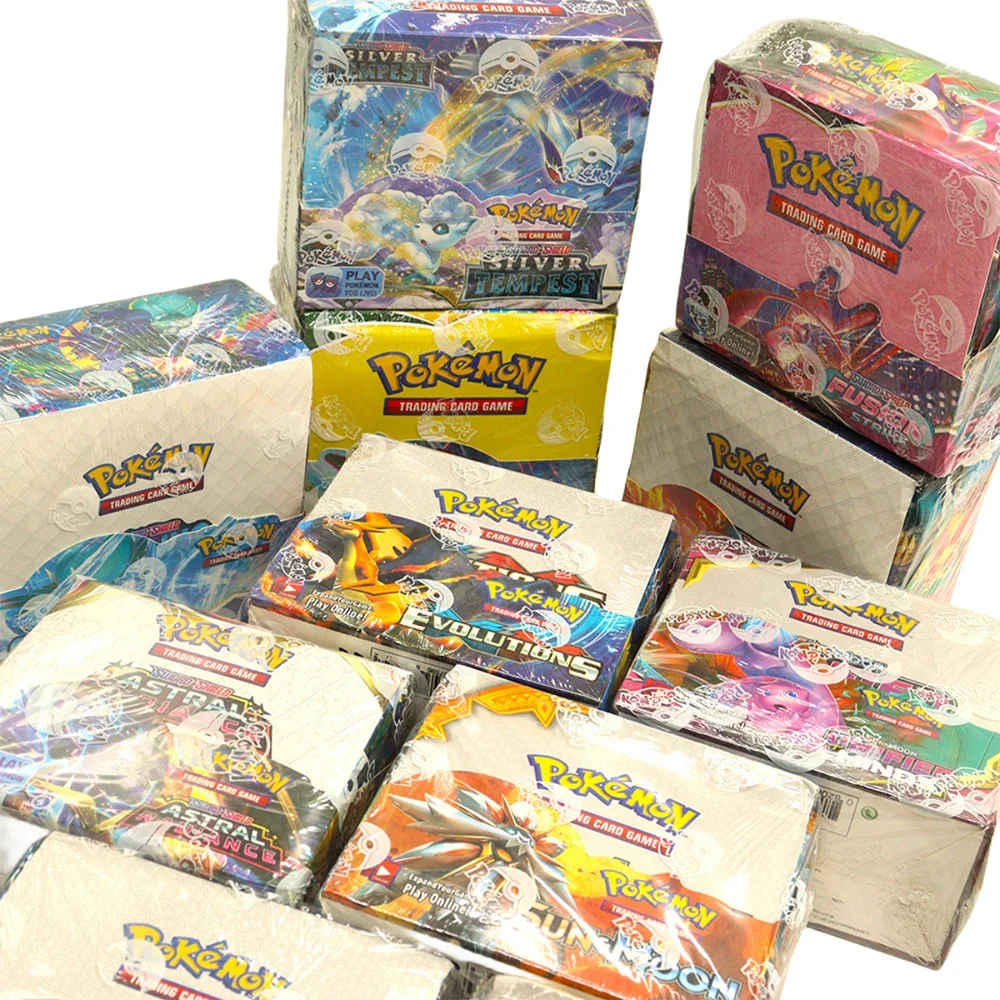 Pokemon Card Set Evolutions Additional Game Booster Box Cards Trading Play Toys Battle Styles Darkness Ablaze Children Gifts