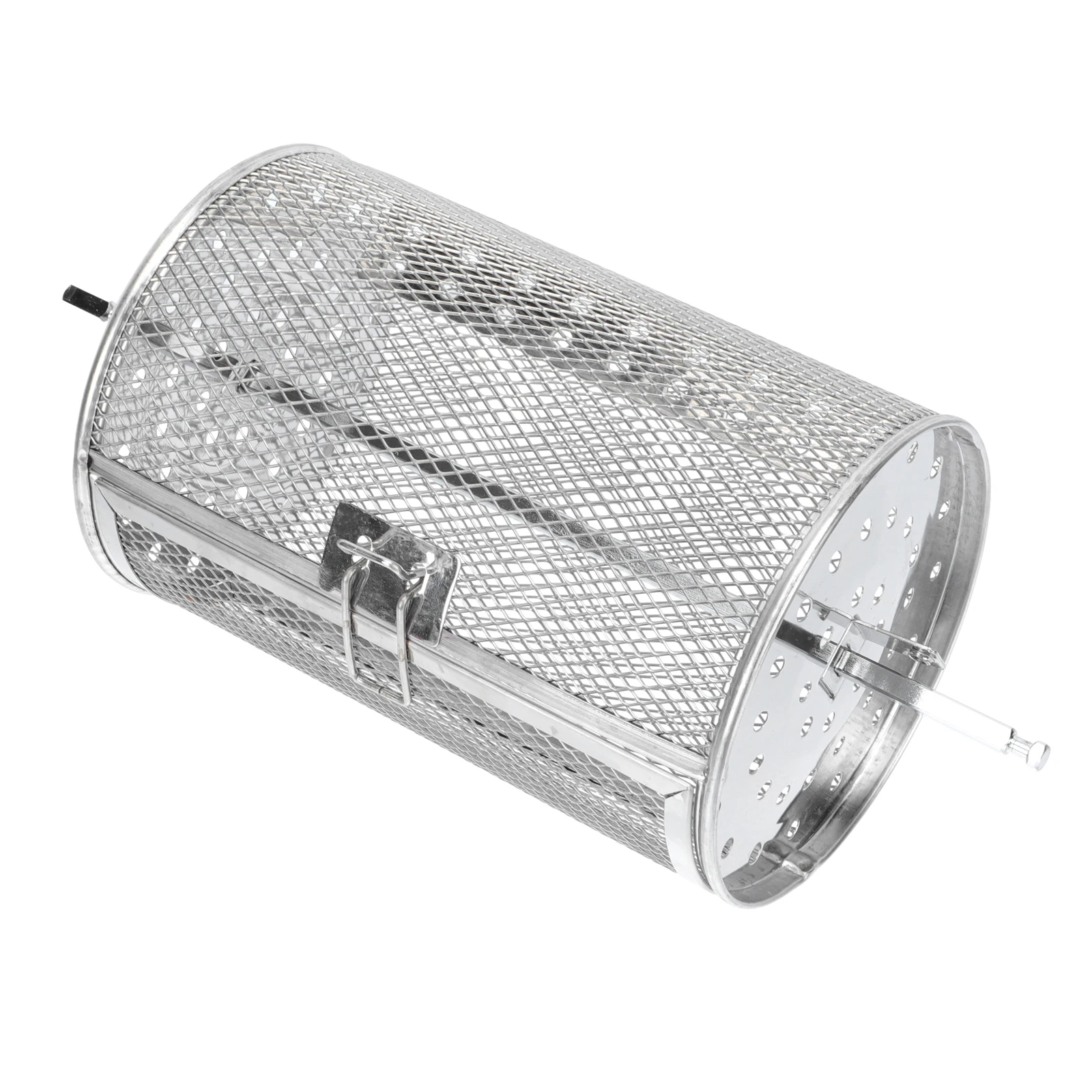 

1set Rotating Baking Cage 12x18cm Stainless Steel Kitchen Roasting Tool Air Fryer Nut Grill Cage Oven Accessories