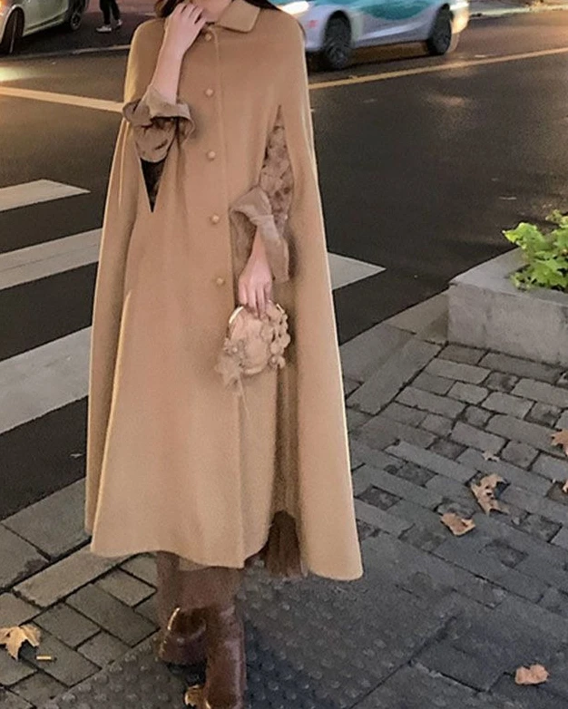 2025 Winter New Woolen Coat Fashion Style Coat Medium and Long Women's Edition