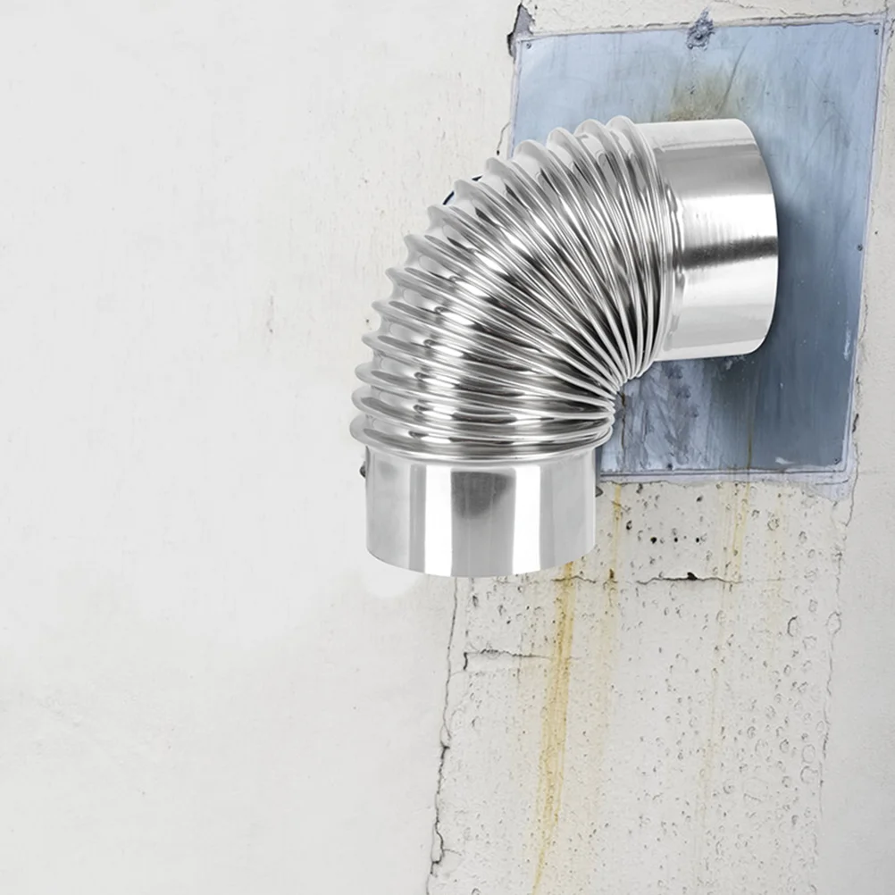 Tubo de escape flexível para fogão, mangueira de ventilação de cozinha, aquecimento, aço inoxidável, extensão de mangueiras domésticas