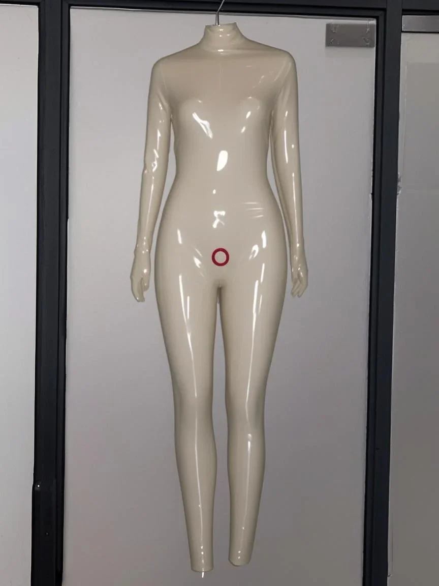 

Halloween costume party Latex Rubber Gummi Catsuit Suit uniform Cosplay Purely handmade Coat Party Transparent