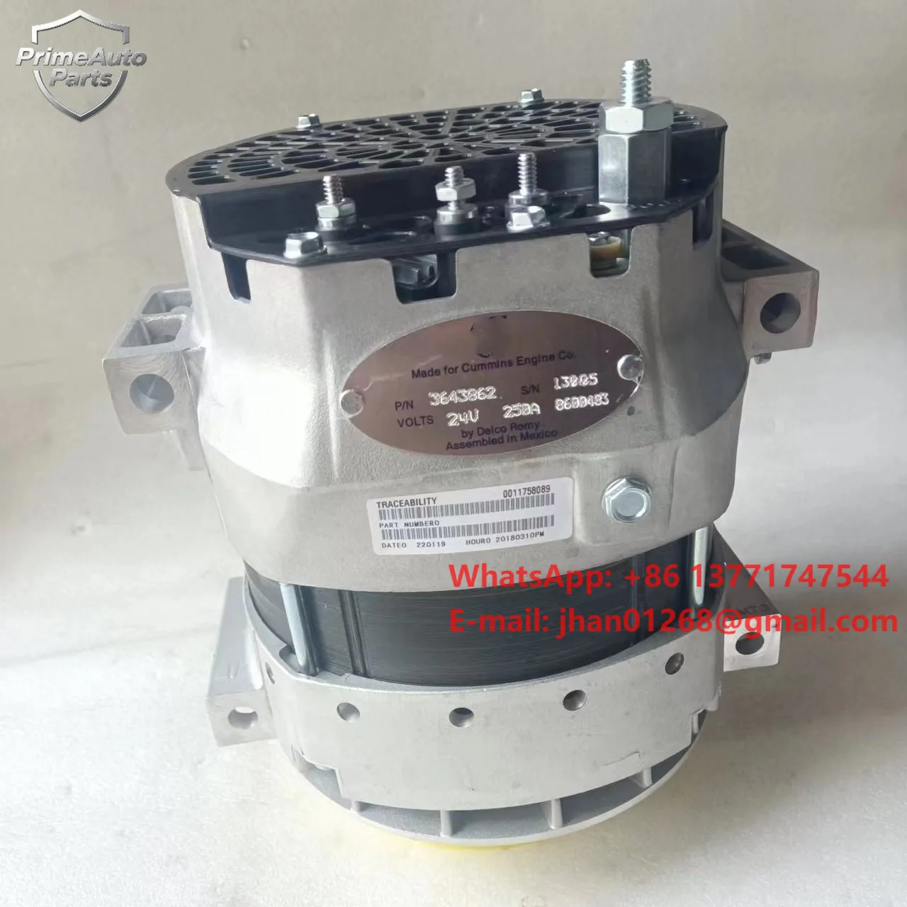 Diesel Generator Set Engine Parts 24V 90A Alternator 4094089 5263220