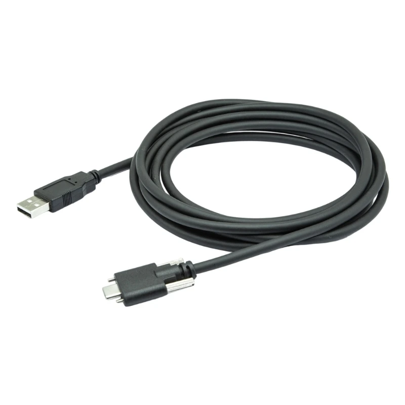 96BA Threaded Lock USB C Cable Perfect for Uninterrupted Industrial Camera Operation