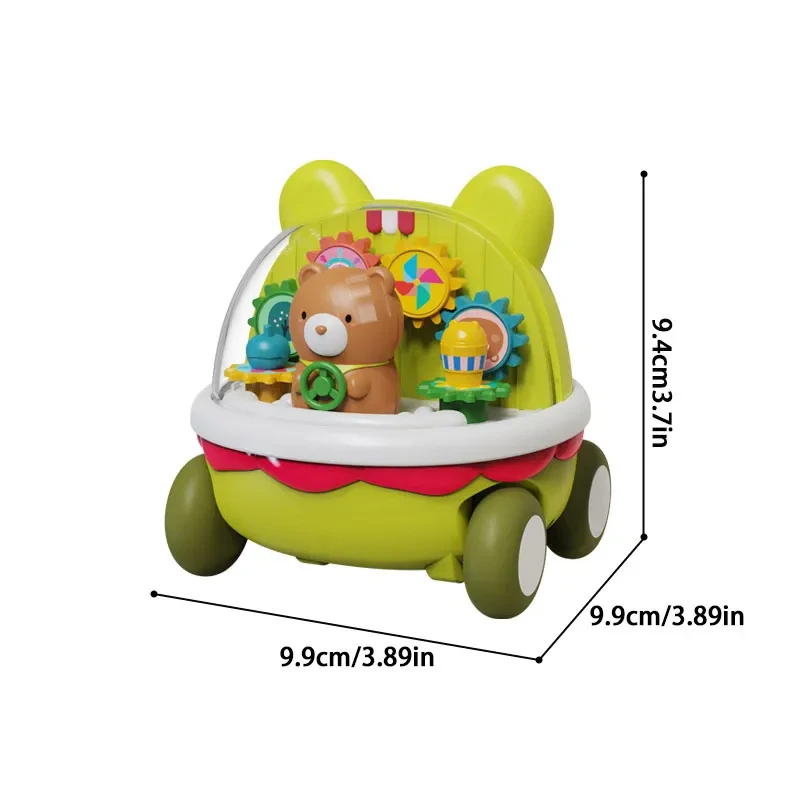 Children's Bear Inertia Gear Puzzle Drop resistant cartoon Car Boy Girl Car toy Gift No battery required