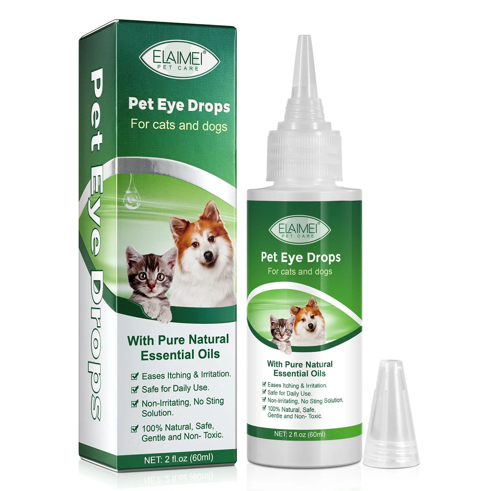 Pet eye drops, cat and dog eye cleaning, eye care, pet eye wash, tear stain remover