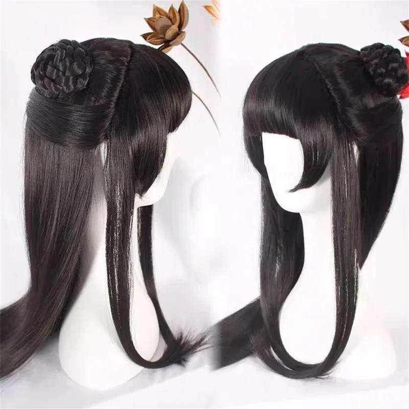 

Vintage Wig Modeling Wig Hanfu Chinese Ancient Style Wig Ancient Costume Whole Wig Cosplay Anime Accessories Female