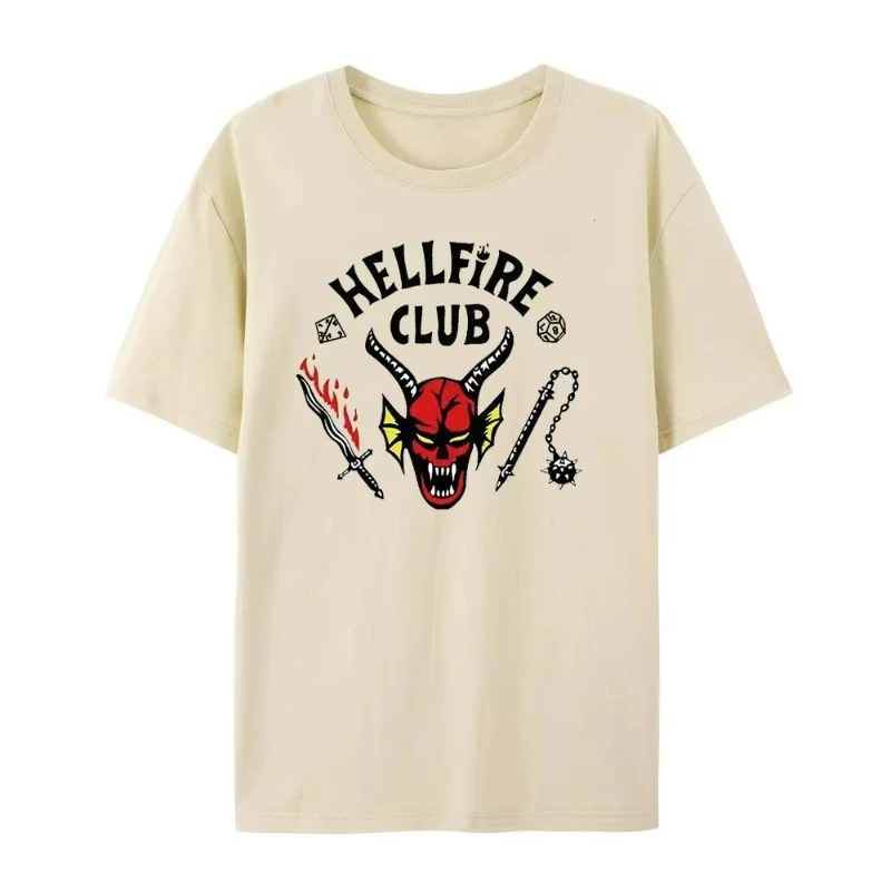 حار بيع الأزياء الجديدة الرجال المطبوعة Hellfire نمط البرية الشيطان نمط الرياضة عارضة الرجال والنساء تي شيرت حجم كبير