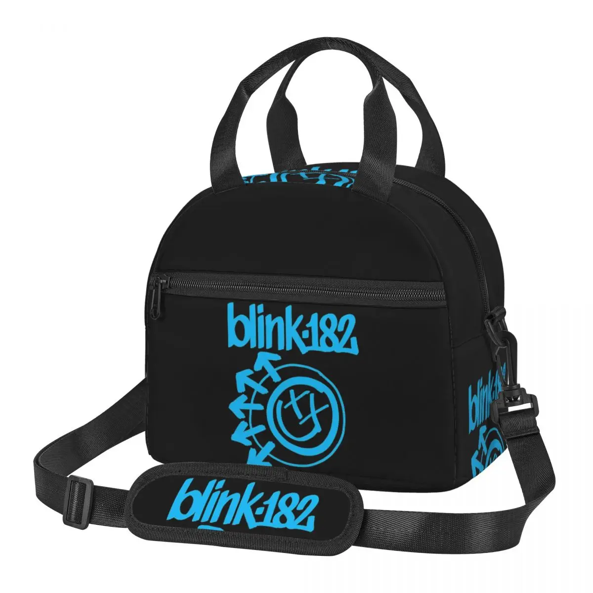 Blink 182 Punk Smile Lunch Bags Insulated Bento Box Resuable Lunch Tote Picnic Bags Cooler Bag for Woman Office