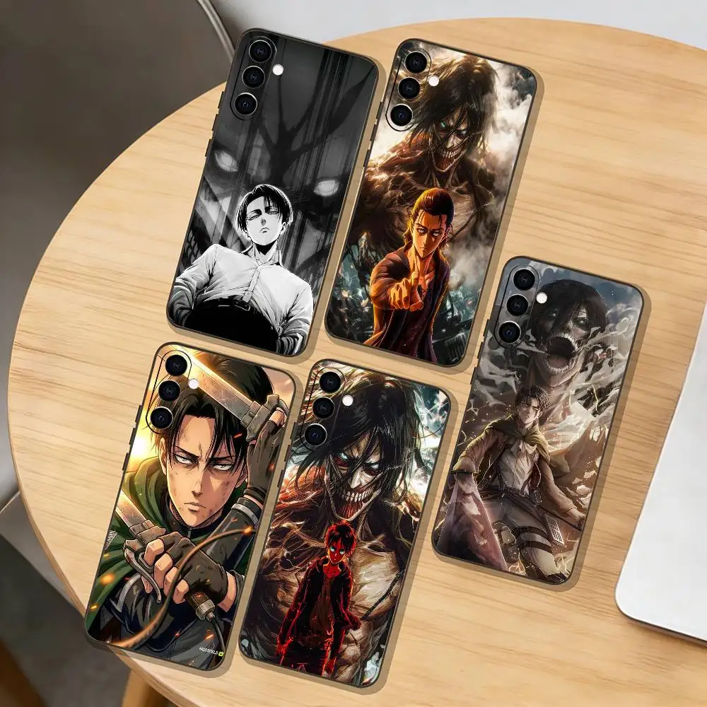 

Luxury Hot Anime Attack On Titan Phone Case For Samsung Galaxy A73,A72,A71,A70,A53,A52,A51,Others Soft Black Cover