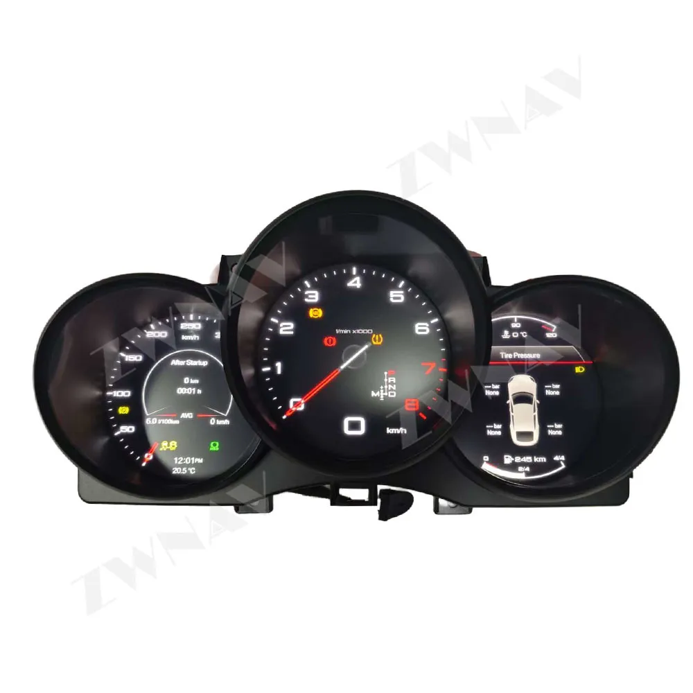 

12,3-дюймовый кластер для Porsche 718 2011-2023, приборная панель, экран приборной панели, обновление автоматического спидометра, сменный датчик