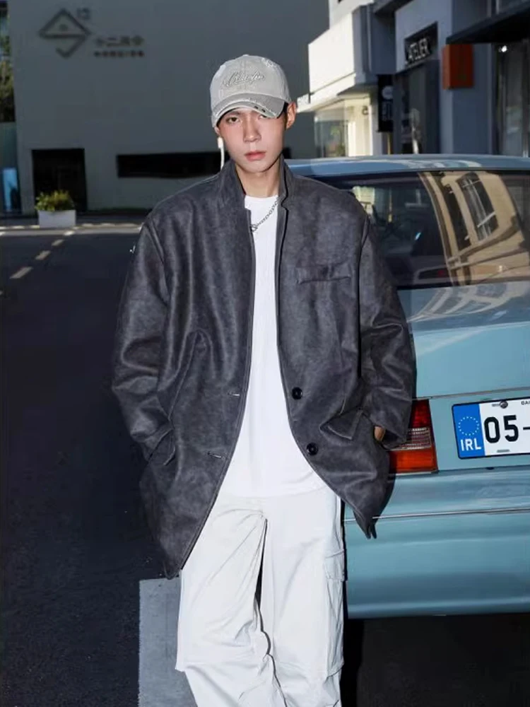 

Мужская куртка в американском ретро-стиле с пэчворком, весенне-осенняя, с дизайнерским акцентом, модная, премиум-класса