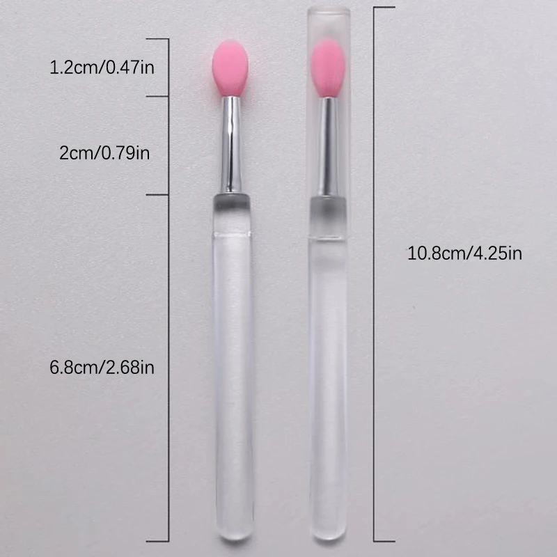 Portable Lip Brush Multifunctional Soft Silicone Head Lip Balm Lipstick Lipgloss Applicator With Cover Professional Makeup Tools