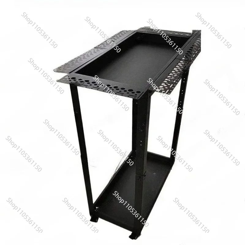 

Car Dent Repair Storage Repair Adjustable Height Tool Cart Hook Anchored to 2 Layers Movable with Locking Wheel